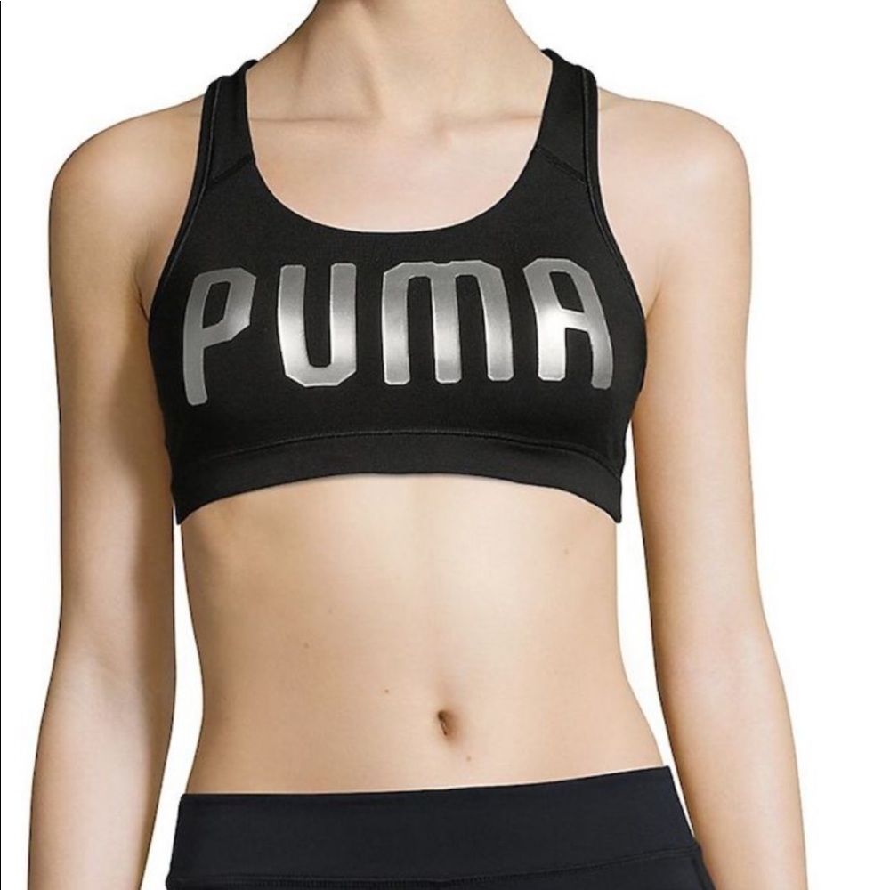 Womens Puma Metallic Logo Sports Bra